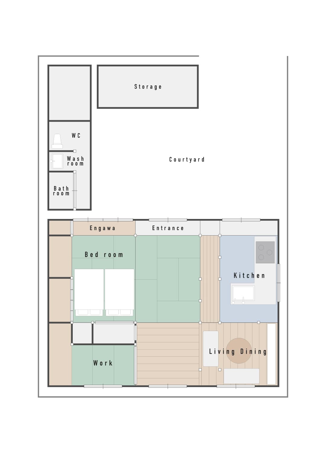 別邸こだまの間取り図